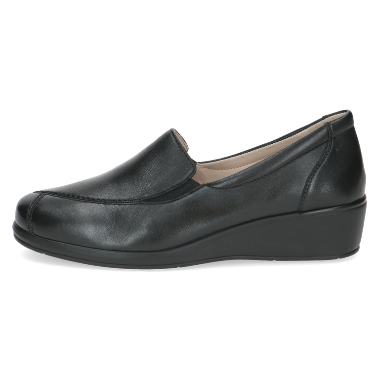 CAPRICE WOMENS 24350-45 004 FINJA Black Leather Slip-On Shoe