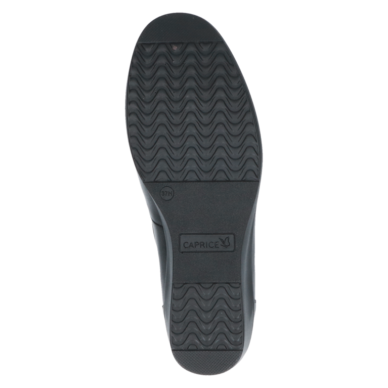 CAPRICE WOMENS 24350-45 004 FINJA Black Leather Slip-On Shoe
