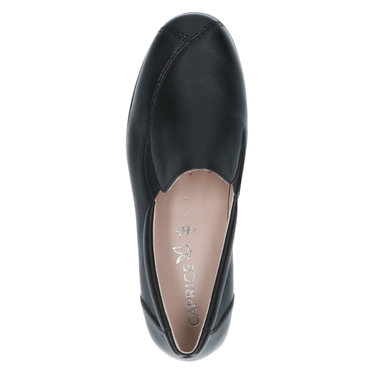 CAPRICE WOMENS 24350-45 004 FINJA Black Leather Slip-On Shoe