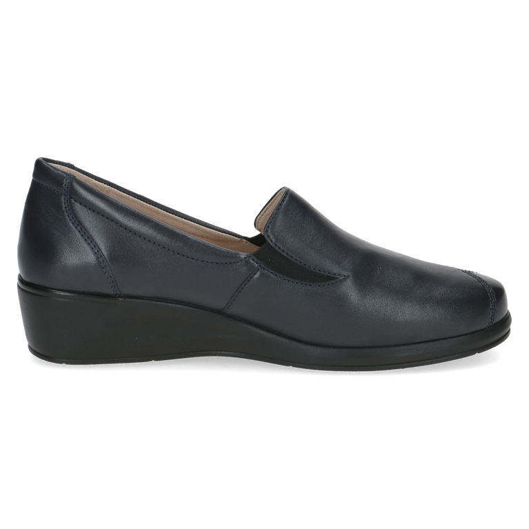 CAPRICE WOMENS 24350-45 856 FINJA Navy Leather Slip-On Shoe