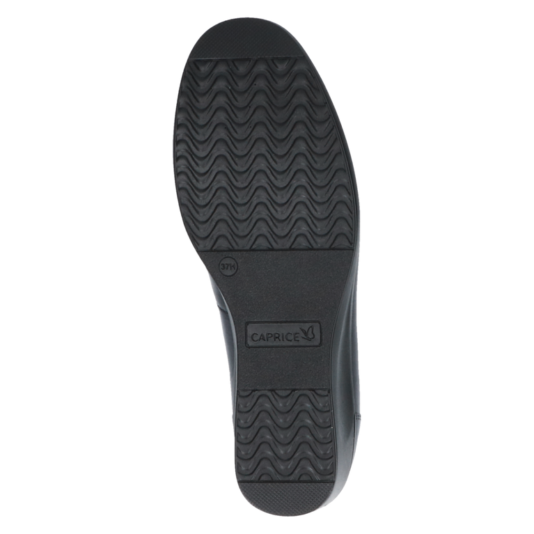 CAPRICE WOMENS 24350-45 856 FINJA Navy Leather Slip-On Shoe