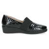 CAPRICE WOMENS 24351-45 014 FINJA Black Patent Croc Effect Slip-On Shoe