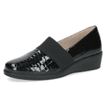 CAPRICE WOMENS 24351-45 014 FINJA Black Patent Croc Effect Slip-On Shoe