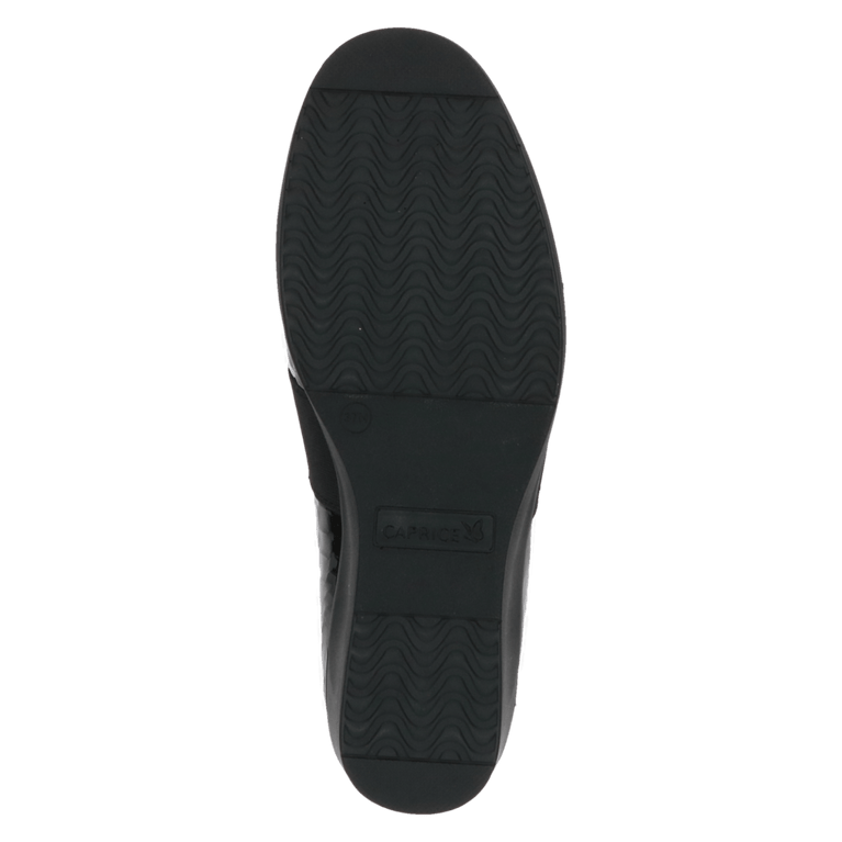 CAPRICE WOMENS 24351-45 014 FINJA Black Patent Croc Effect Slip-On Shoe