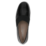 CAPRICE WOMENS 24351-45 014 FINJA Black Patent Croc Effect Slip-On Shoe