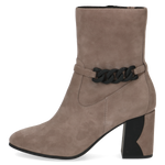 CAPRICE WOMENS 9-25342-41 Taupe Suede Block Heel Ankle Boot