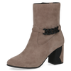 CAPRICE WOMENS 9-25342-41 Taupe Suede Block Heel Ankle Boot