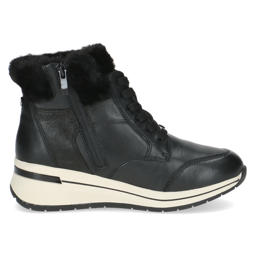 CAPRICE WOMENS 26105-43 020 DANNICA Black Leather Combination Warm Lined TEX Boot