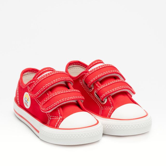 BILLI GIO KIDS BGEA4580 BOMBERINO RSO1 Rosso Red Canvas Sneaker