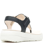 HUSH PUPPIES WOMENS BLACK Leather BREATHE Toe-Post Sandal