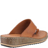 HUSH PUPPIES WOMENS Tan Leather ELISSA Toe-Post Sandal