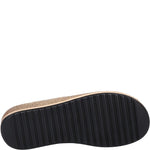 HUSH PUPPIES WOMENS Navy Leather ELISSA Toe-Post Sandal