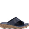 HUSH PUPPIES WOMENS Navy Leather ELISSA Toe-Post Sandal