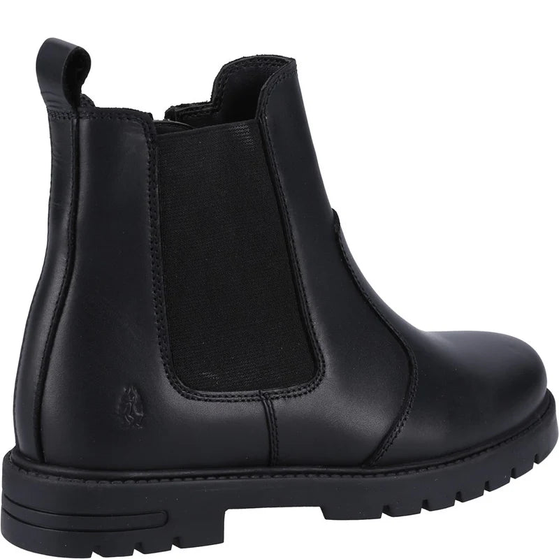 HUSH PUPPIES KIDS 37514 LAURA JUNIOR Black Leather Chelsea style Boot