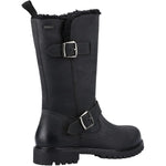 HUSH PUPPIES KIDS MINI WINNIE Girl's Black Leather Waterproof Boot