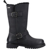 HUSH PUPPIES KIDS MINI WINNIE Girl's Black Leather Waterproof Boot