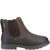 HUSH PUPPIES KIDS MINI PRESTON Brown Leather Waterproof Chelsea Boot