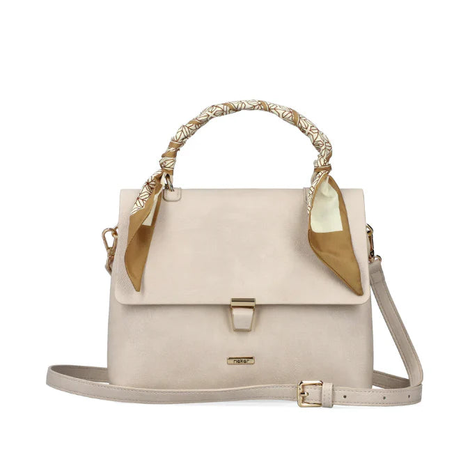 RIEKER WOMENS H1605-60 Beige Handbag with  Shoulder Strap