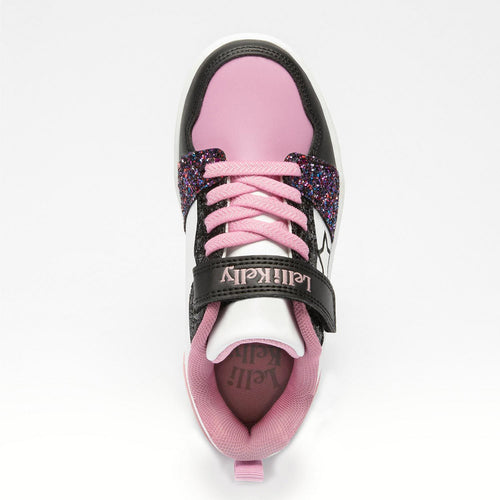 LELLI KELLY KIDS LK2015 DAISY Girl's Black/Blush Pink Riptape Trainer