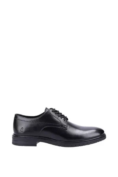 HUSH PUPPIES MENS Sterling Black Leather Lace-Up Brogue