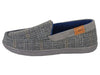 Zedzzz MENS MS407F `NEVILLE´ Grey Tweed Textile Moccasin Slipper