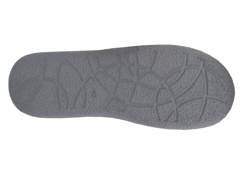 Zedzzz MENS MS407F `NEVILLE´ Grey Tweed Textile Moccasin Slipper