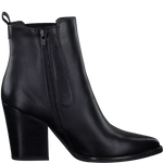 TAMARIS WOMENS 25068-41 BLACK Leather Heeled Western Ankle Boot