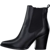 TAMARIS WOMENS 25068-41 BLACK Leather Heeled Western Ankle Boot