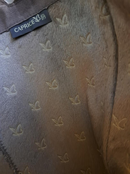 CAPRICE WOMENS  25540-39 329 BAROCCO Brown Leather Combination Heeled Long Boot