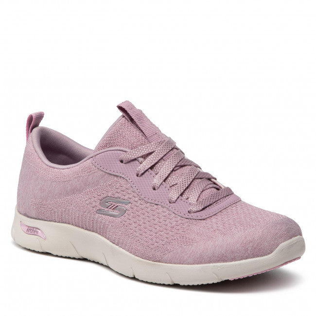 SKECHERS WOMENS 104272MVE ARCH FIT REFINE Mauve Lace-Up Trainer