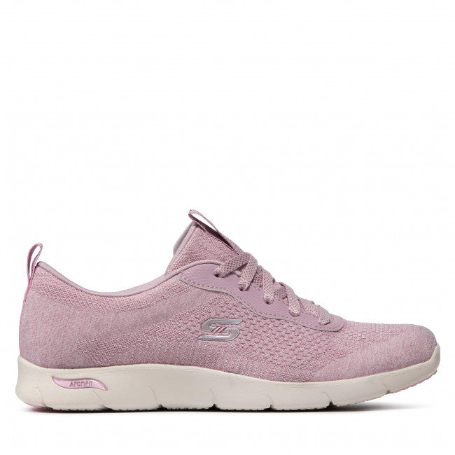 SKECHERS WOMENS 104272MVE ARCH FIT REFINE Mauve Lace-Up Trainer