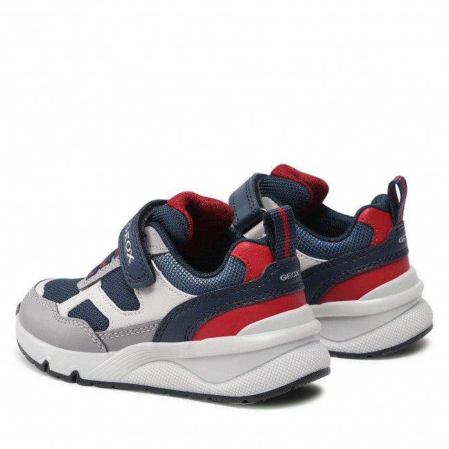 GEOX KIDS J26H0B_0FU54_C0665 J ROONER B Boy's Grey/Navy Trainer