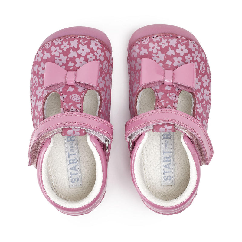 STARTRITE KIDS 0765-7 BABY WIGGLE Pink Nubuck/Patent Pre-Walker G fit