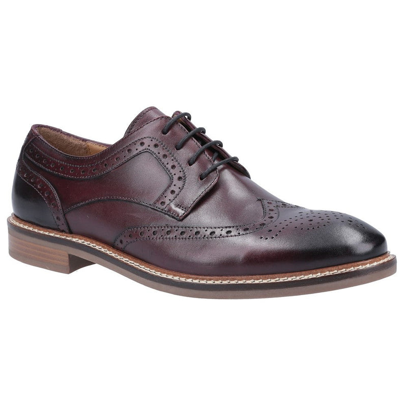 HUSH PUPPIES MENS BRYSON Bordo Leather Brogue