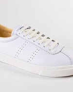 SUPERGA WOMENS 2843 CLUB S COMFORT White Leather Lace-Up Sneaker