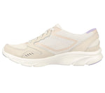 SKECHERS WOMENS 104337/NAT D'LUX COMFORT Natural Lace-Up Trainer