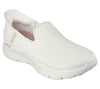 SKECHERS WOMENS 124963 OFWT STEP-IN Go Walk Flex - Relish Off-White Slip-On