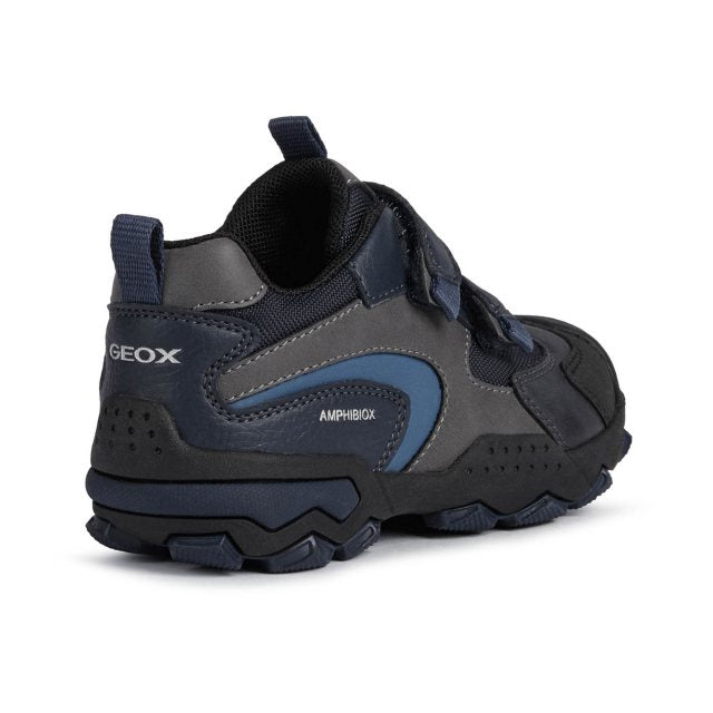 GEOX KIDS J169WB J BULLER BOY B ABX blue/Grey Combi WATERPROOF Velcro Trainer