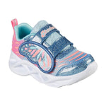 SKECHERS KIDS 302754N BLTQ TWISTY BRIGHTS Blue/Turquoise Light-Up Trainer