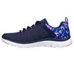 SKECHERS WOMENS 149586NVMT FLEX APPEAL Let it Blossom Navy Lace Trainer