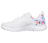 SKECHERS WOMENS 149586/WMLT FLEX APPEAL - Let It Blossom White Lace Up Trainer