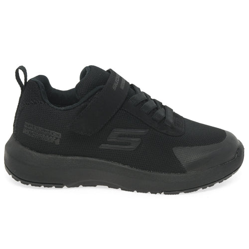 SKECHERS KIDS 403661L/BBK  DYNAMIC TREAD All Black Waterproof Trainer