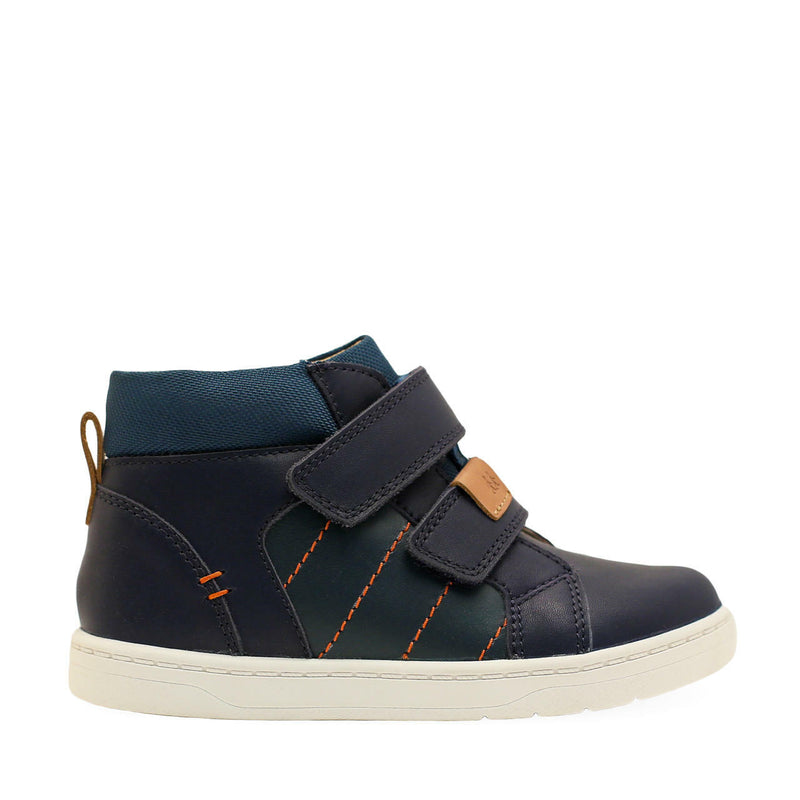 Startrite 1743-9 Discover Boys Navy/Dark Green Leather Ankle Boot (G-Fit)