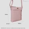 ASSOTS LONDON 'EDITH' Pastel Pink Pebble Grain Leather Crossbody bag