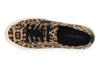 SUPERGA WOMENS A4ELEO Ripped Leopard Canvas Lace-Up