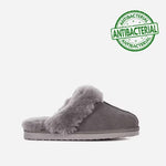 GOODWIN SMITH WOMENS ANN GREY 100% Australian Sheepskin Mule Slippers