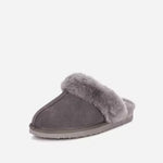 GOODWIN SMITH WOMENS ANN GREY 100% Australian Sheepskin Mule Slippers