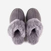 GOODWIN SMITH WOMENS ANN GREY 100% Australian Sheepskin Mule Slippers