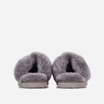 GOODWIN SMITH WOMENS ANN GREY 100% Australian Sheepskin Mule Slippers