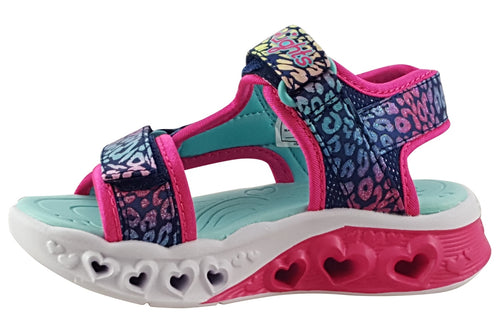 SKECHERS KIDS 302967 Navy Multi Flutter Heart Sandal